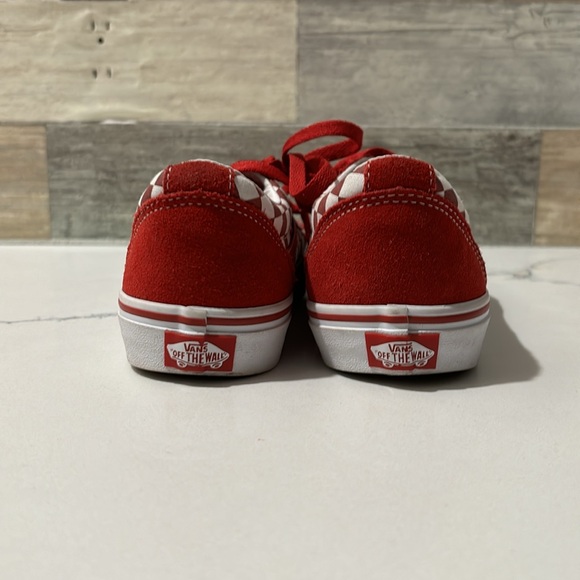Vans checkerd white on red size 5 kids - Picture 5 of 5